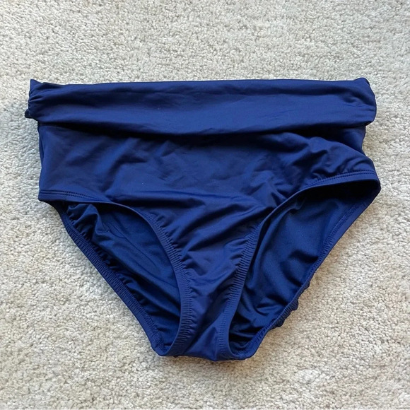 ✨Lands’ End Navy Blue Swim Bikini Bottom - Size XS (2-4) - VGUC - Picture 1 of 5